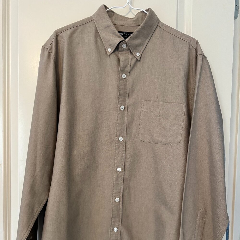 J. Crew Mercantile Men's Button Down Dress Shirt-Size L. Like New